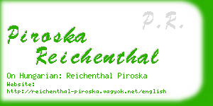 piroska reichenthal business card